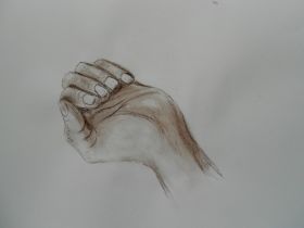 Schets hand, sepia.JPG